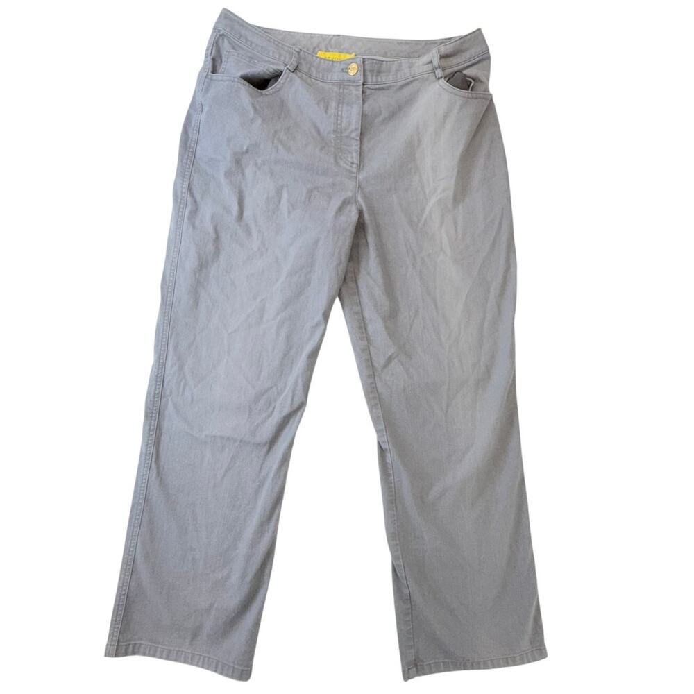 St John Yellow‎ Label Jeans Women's 12 Gray Wash Denim Straight Leg